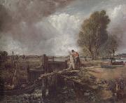 Study of A boat passing a lock John Constable